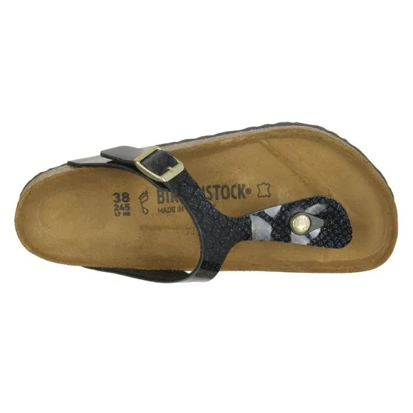 NWT BIRKENSTOCK GIZEH in MAGIC SNAKE BLACK size 36-5 Woman’s