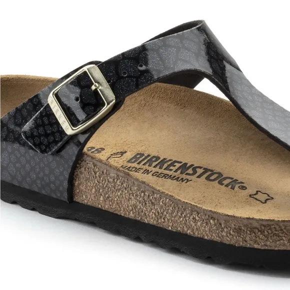 NWT BIRKENSTOCK GIZEH in MAGIC SNAKE BLACK size 36-5 Woman’s