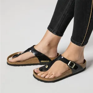 NWT BIRKENSTOCK GIZEH in MAGIC SNAKE BLACK size 36-5 Woman’s
