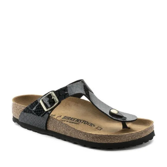 NWT BIRKENSTOCK GIZEH in MAGIC SNAKE BLACK size 36-5 Woman’s