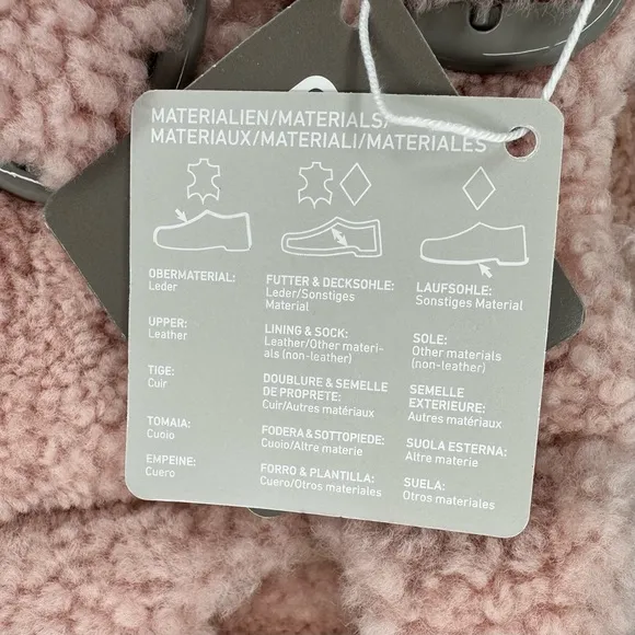 NWT Birkenstock Papillio Arizona Big Buckle Shearling fuzzy sandal pink 38/7
