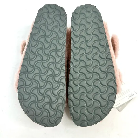 NWT Birkenstock Papillio Arizona Big Buckle Shearling fuzzy sandal pink 39/8