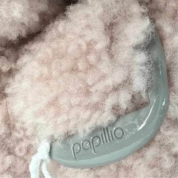 NWT Birkenstock Papillio Arizona Big Buckle Shearling fuzzy sandal pink 39/8
