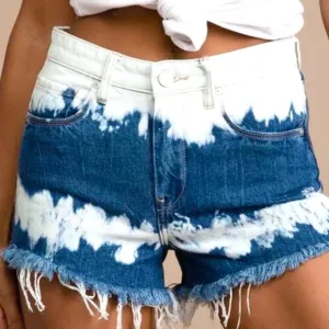 💘NWT BLANK NYC DIP DYE TIE DYE BLEACHED RAW HEM SHORTS! SIZE 27 or 4 HIGH RISE