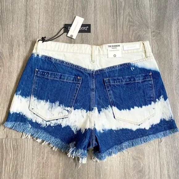 💘NWT BLANK NYC DIP DYE TIE DYE BLEACHED RAW HEM SHORTS! SIZE 27 or 4 HIGH RISE