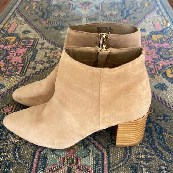 NWT Blondo Tasel waterproof suede heeled side zip ankle boots sz 8