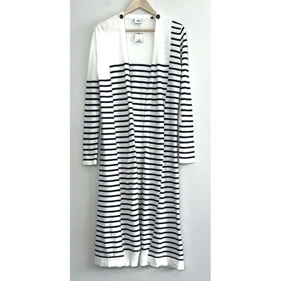 NWT cabi Victory Sweater in Navy and White Stripe