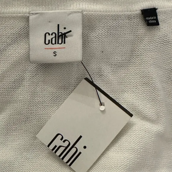 NWT cabi Victory Sweater in Navy and White Stripe