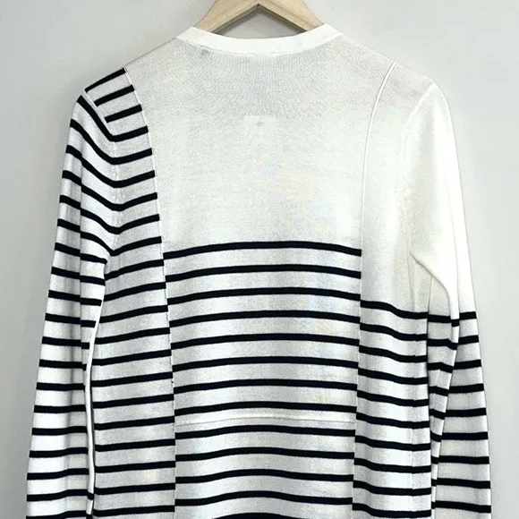 NWT cabi Victory Sweater in Navy and White Stripe