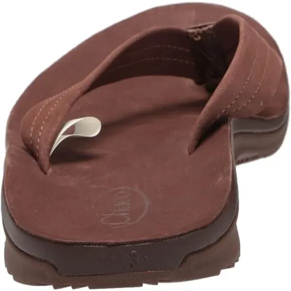 NWT Chaco Men's Classic Leather Flip Sandals, Size 12, Dark Brown