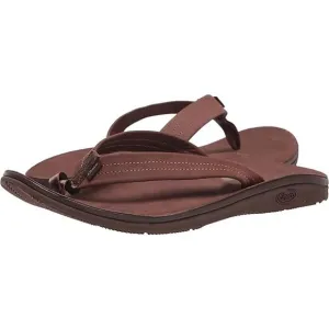 NWT Chaco Men's Classic Leather Flip Sandals, Size 12, Dark Brown