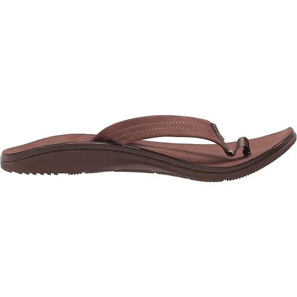 NWT Chaco Men's Classic Leather Flip Sandals, Size 12, Dark Brown