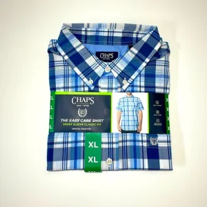 NWT CHAPS Men’s Easy Care Short Sleeve Classic Fit Size XL