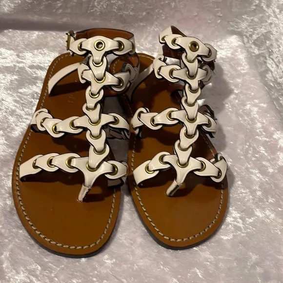 NWT Coach Link Gladiator Sandals in Chalk