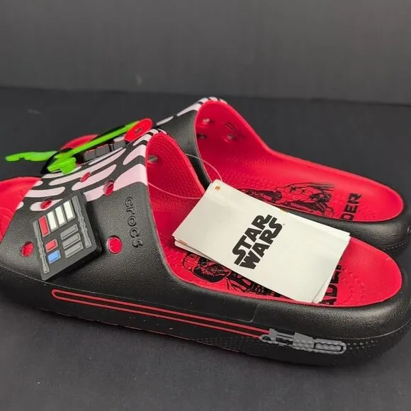 NWT CROCS SANDALS DARTH VADER CLASSIC SLIDE V2 M4 / W6 STAR WARS DISNEY A28