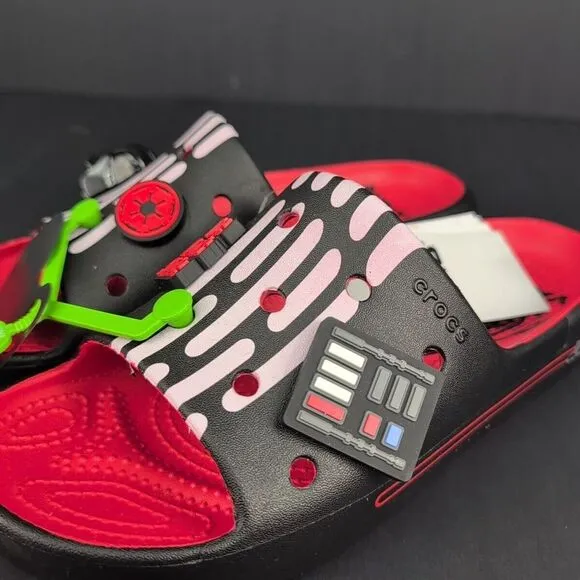 NWT CROCS SANDALS DARTH VADER CLASSIC SLIDE V2 M4 / W6 STAR WARS DISNEY A28