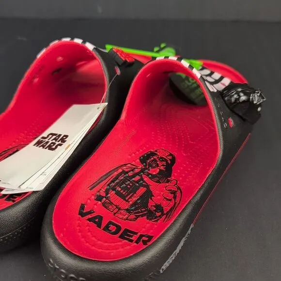 NWT CROCS SANDALS DARTH VADER CLASSIC SLIDE V2 M4 / W6 STAR WARS DISNEY A28