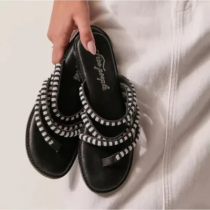 NWT Free People Beatrice Beaded Flat Sandals