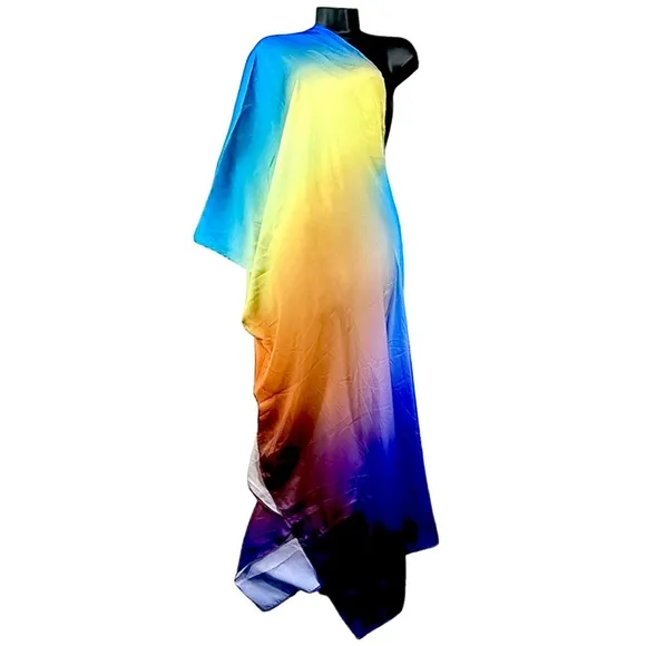 NWT Free People x BAOBAB Papagayo Ombre One Shoulder Maxi Cabana Dress