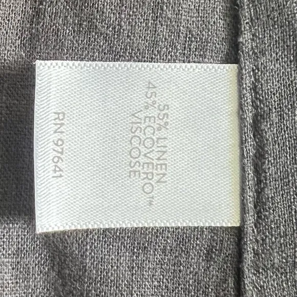 NWT J. Jill River Rock Gray Linen Side Button Long Sleeve Maxi Dress