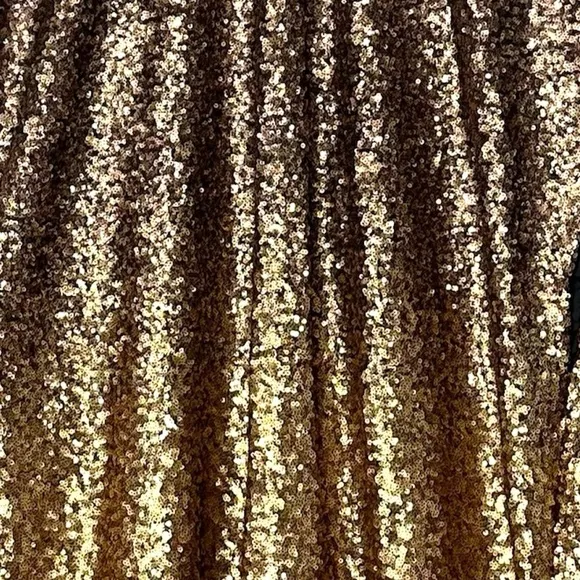 NWT Johnny Was Sequin Gold Alma V-Neck Shift Mini Dress Boho Chic Ombre Size XL