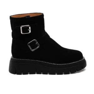 NWT J/SLIDES TEXAS Black Suede Boots