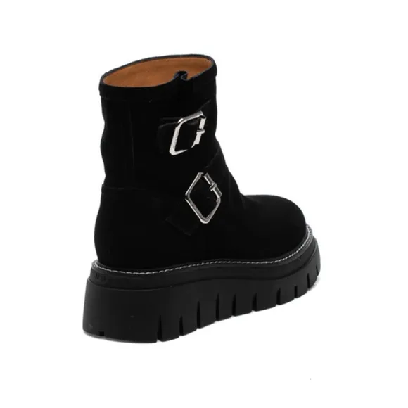 NWT J/SLIDES TEXAS Black Suede Boots