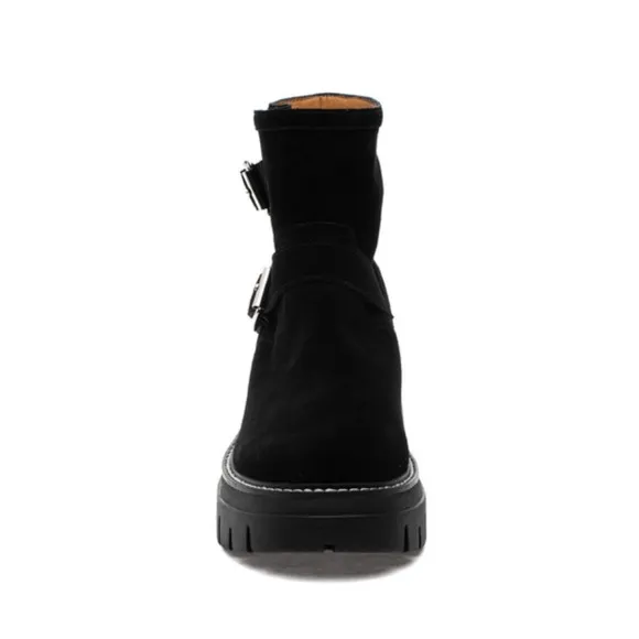 NWT J/SLIDES TEXAS Black Suede Boots