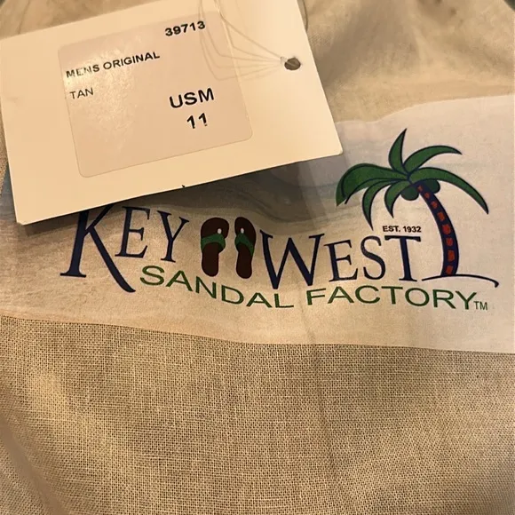 NWT, Key West Sandal Factory, Men's Tan Sandals, USM 11
