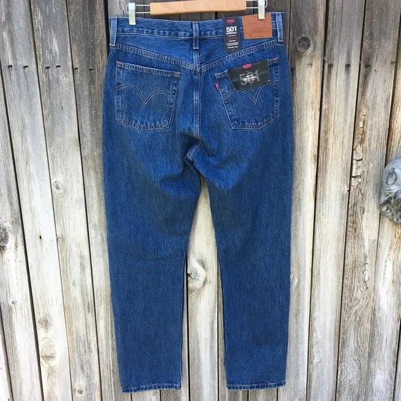 NWT Levi’s 501 Straight Leg Jeans Cotton Athens Dark Blue 30