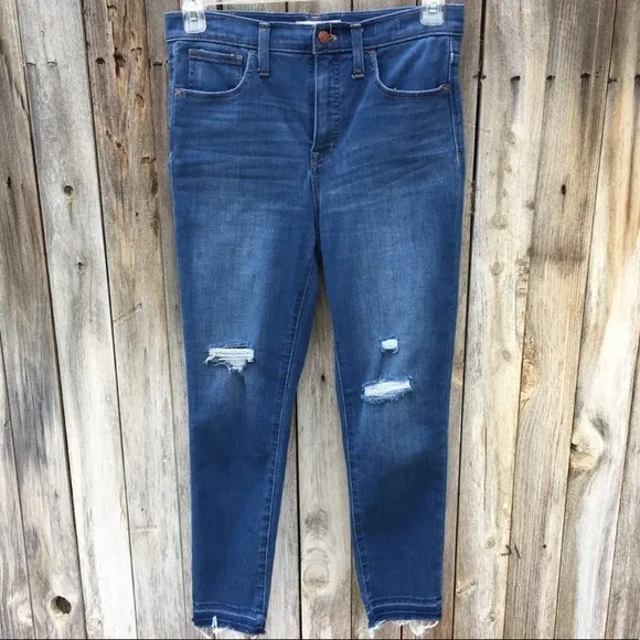NWT Madewell 10” High Rise Skinny Jean Bixley Blue 28