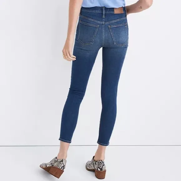 NWT Madewell 9” Mid Rise Skinny Crop Jean Blue 27