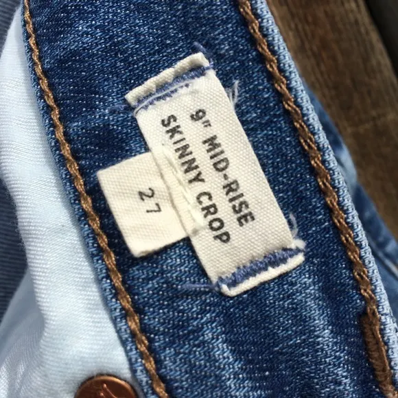 NWT Madewell 9” Mid Rise Skinny Crop Jean Blue 27