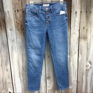 NWT Madewell 9” Mid Rise Skinny Crop Jean Blue 27