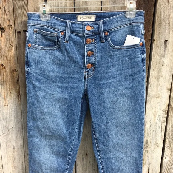 NWT Madewell 9” Mid Rise Skinny Crop Jean Blue 27