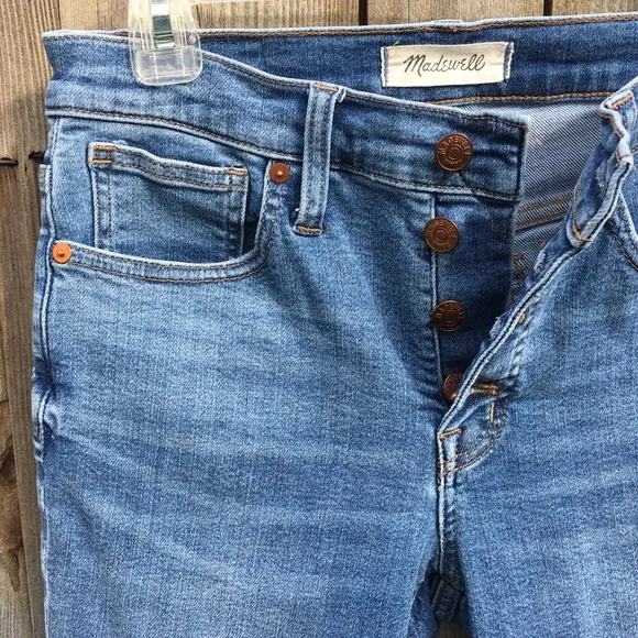NWT Madewell 9” Mid Rise Skinny Crop Jean Blue 27