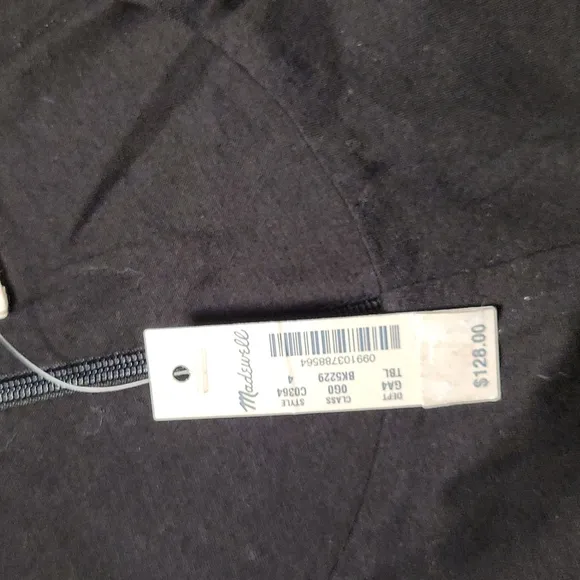 Nwt Madewell sleeveless lagenlook, classic black cotton maxi dress size 4