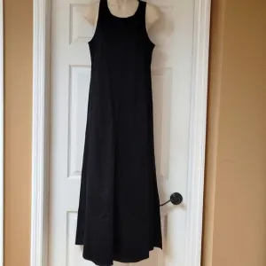 Nwt Madewell sleeveless lagenlook, classic black cotton maxi dress size 4