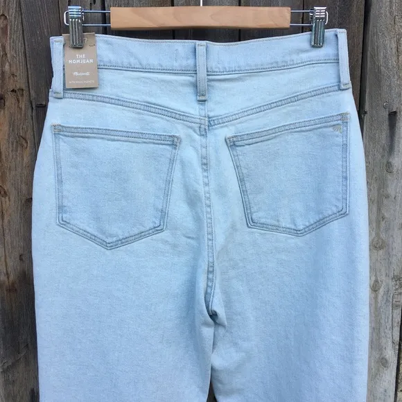NWT Madewell The Mom Jean High Rise Distressed Raw Hem Jean Harman 27