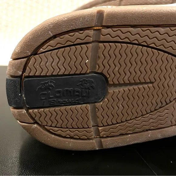 NWT Old Maui Brand Men’s Brown Leather Lace-Up Boat Shoes/Loafers; Size 11.5