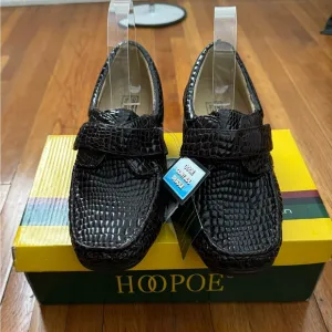 NWT Ortho-Line by Hoopoe Mica brown crocodile print loafers moccasins, size 9W