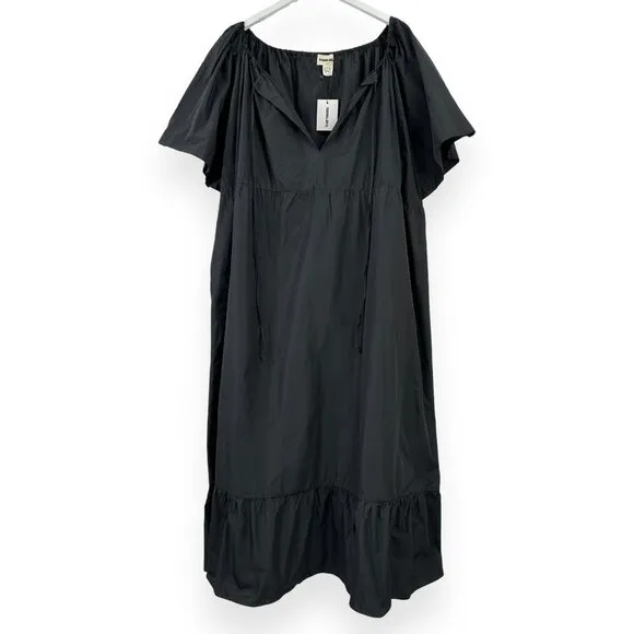 NWT Saint Art Black &quot;Sierra&quot; Taffeta Midi Dress sz L
