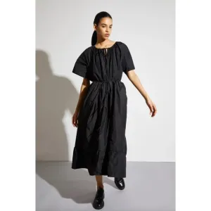 NWT Saint Art Black &quot;Sierra&quot; Taffeta Midi Dress sz L