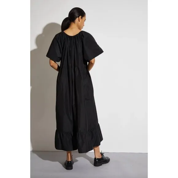 NWT Saint Art Black &quot;Sierra&quot; Taffeta Midi Dress sz L