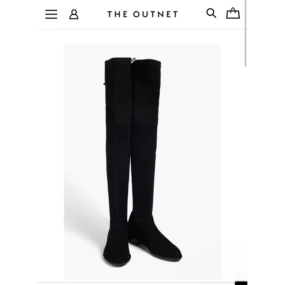 NWT Stuart Weitzman Over-the-Knee Boots Black 9 Suede