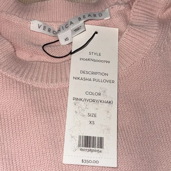 NWT Veronica Beard Nikasha Tie-Dye CottonPullover Sweater XS Neapolitan Revolve