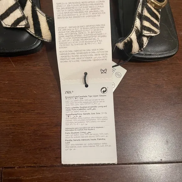 NWT Zebra Print Women's Sandals 6.5 37