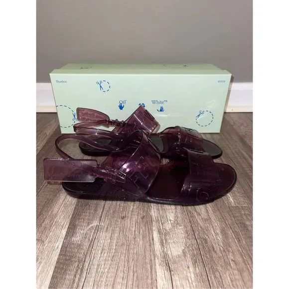 Off-White Logo-Embossed Jelly Sandals