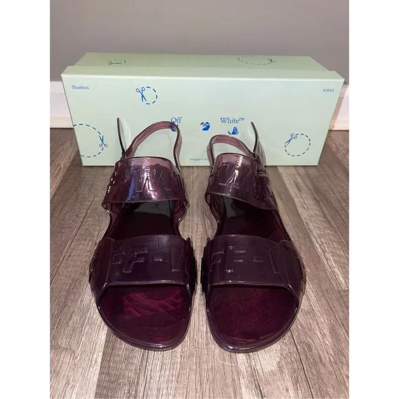 Off-White Logo-Embossed Jelly Sandals