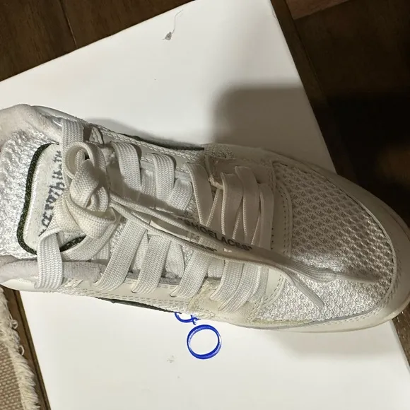 Off-White Men's White and Green Sneakers